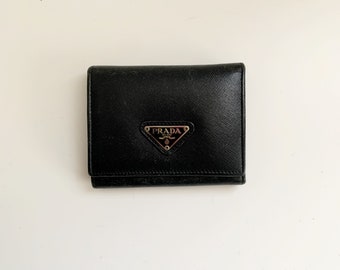 PRADA Vintage Triangle Tag Leather Wallet - Etsy PRADA Vintage Triangle Tag Leather Wallet - Etsy