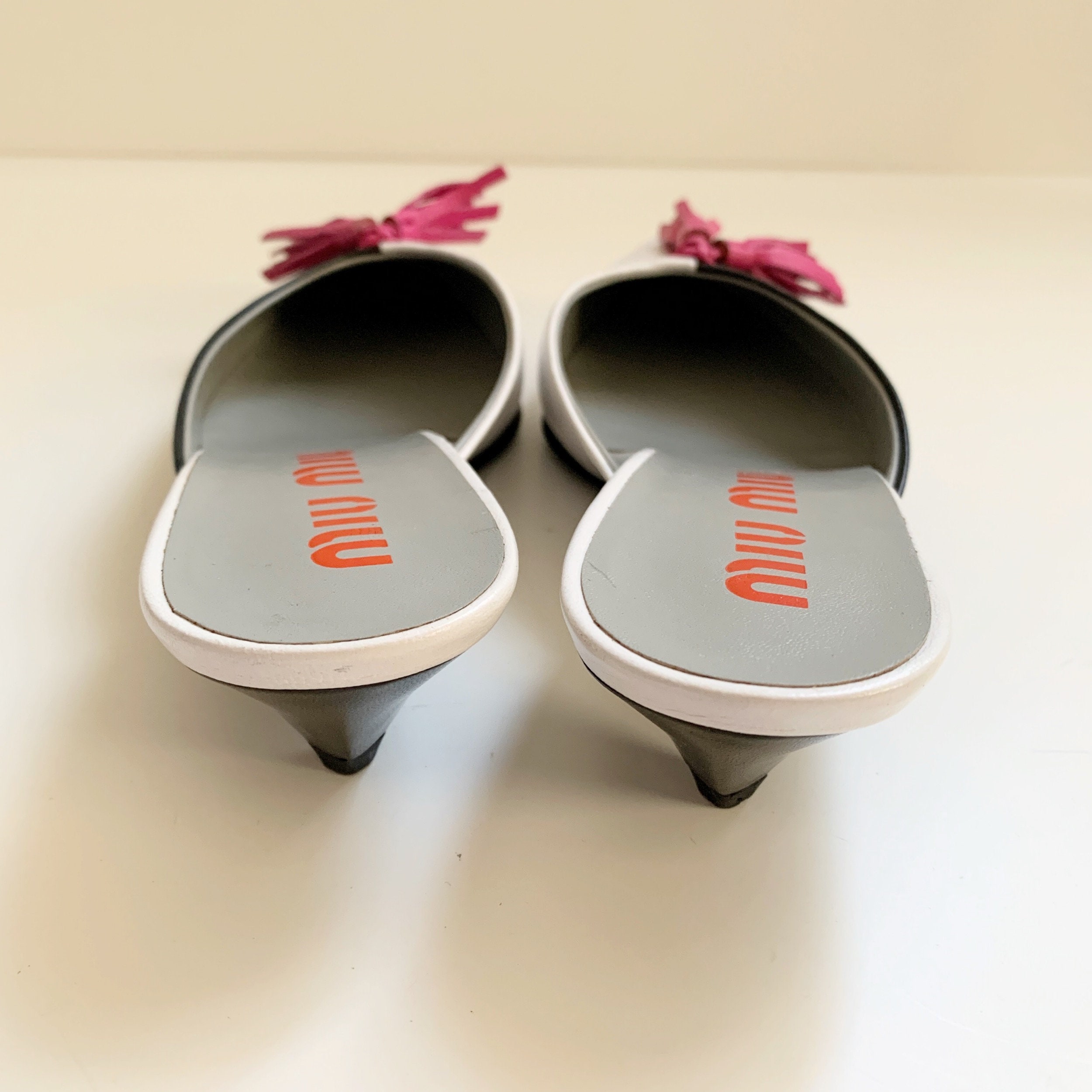 Miu Miu 1998 SS Archive Vintage Tassel Design Leather Mule