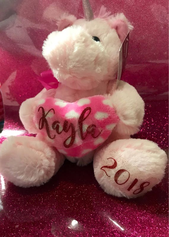 personalized stuffed unicorn
