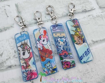 Custom Jujube Diaper Bag Organizer Tags, Tokidoki Kawaii Around the World, Acrylic Bag Labels, Snack Bag Tag, Name Label Keychains