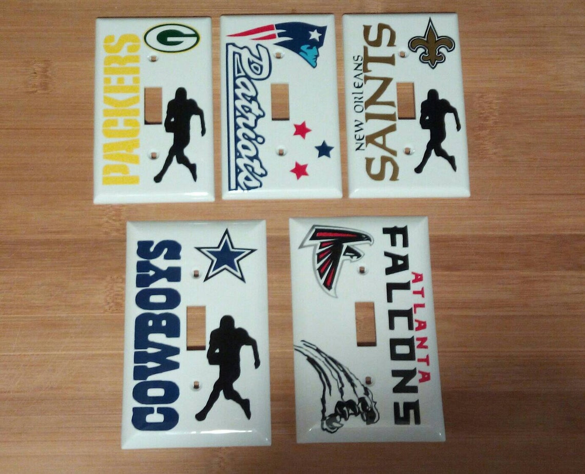 Football Team Light Switch covers Etsy