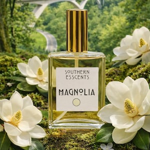 Magnolia Perfume: Fresh Flower Essential Oils, Creamy Fragrance 2oz/60mL