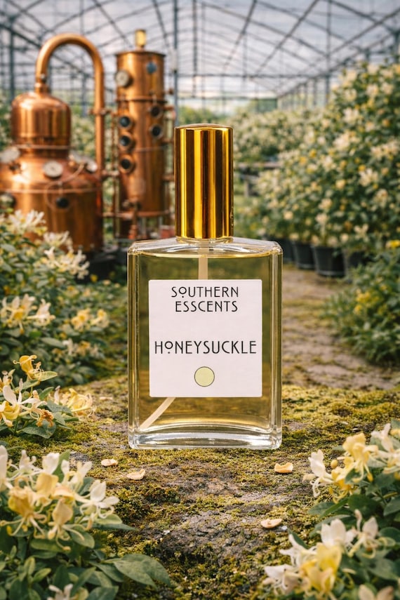 Honeysuckle Perfume: Natural Essential Oils, Sweet Floral Fragrance 2oz/60mL