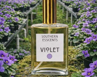 Violet Perfume: Fresh Floral Essential Oil Fragrance - 2oz/60mL