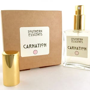 Carnation Perfume 2oz Using essential oils extracted from fresh flowers, a true classic, deep floral notes with a hint of spice image 2