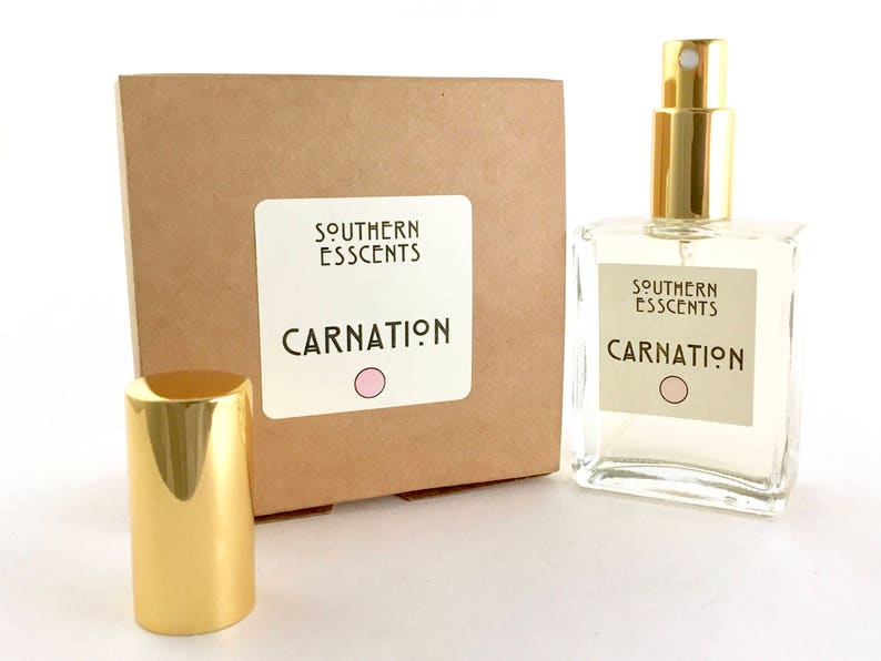 Carnation Perfume 2oz Using essential oils extracted from fresh flowers, a true classic, deep floral notes with a hint of spice image 2