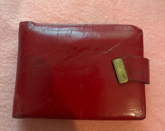 Vintage Red Leather Ladies Wallet