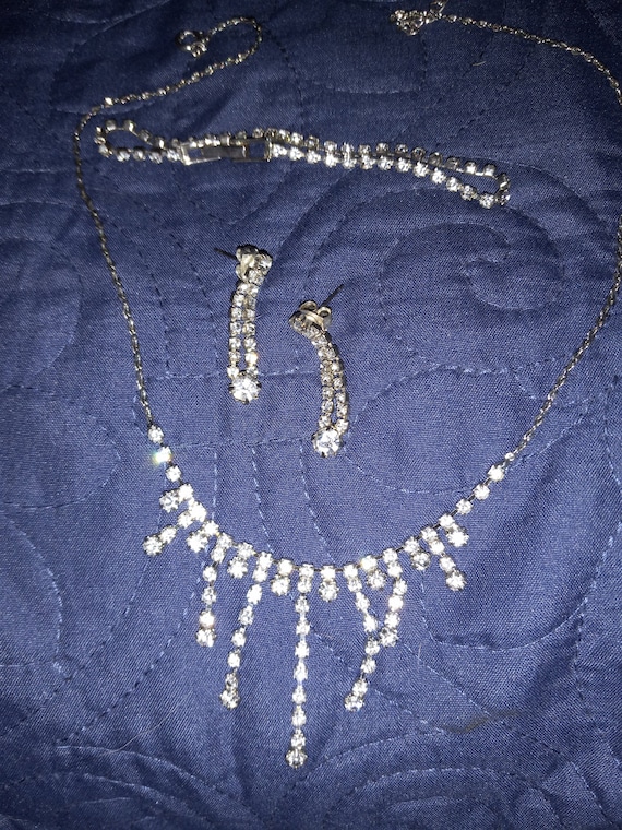 Mid-Century Rhinestone choker set