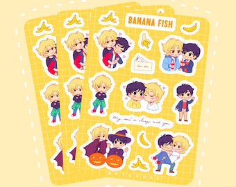 Banana Fish Inspired Sticker Sheet