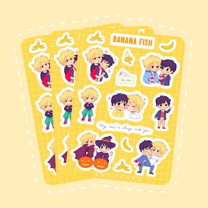 Banana Fish Inspired Sticker Sheet