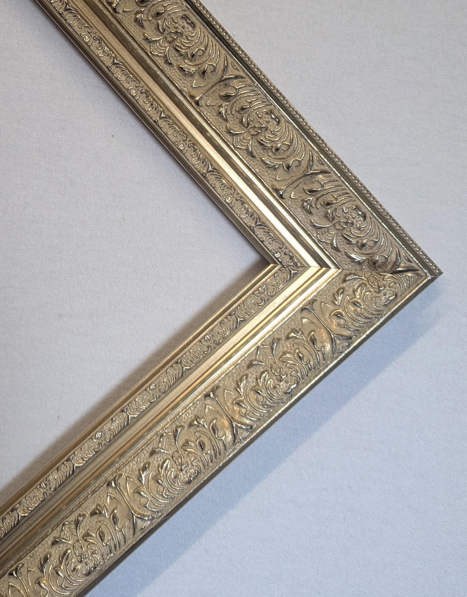 12x12 Frame **NEW** Silver Ornate With Optional Glass and Custom Cut ...