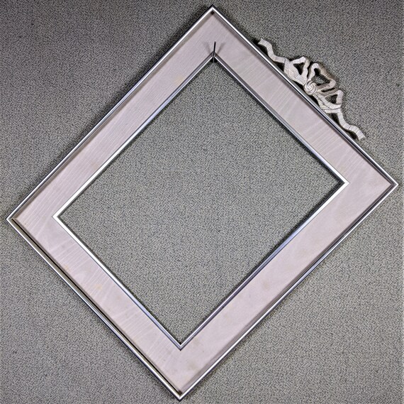 Metallic Poster Frame with Mat, 8 x 10 Insert, Silver/Black Metallic Poster Frame with Mat, 8 x 10 Insert, Silver/Black