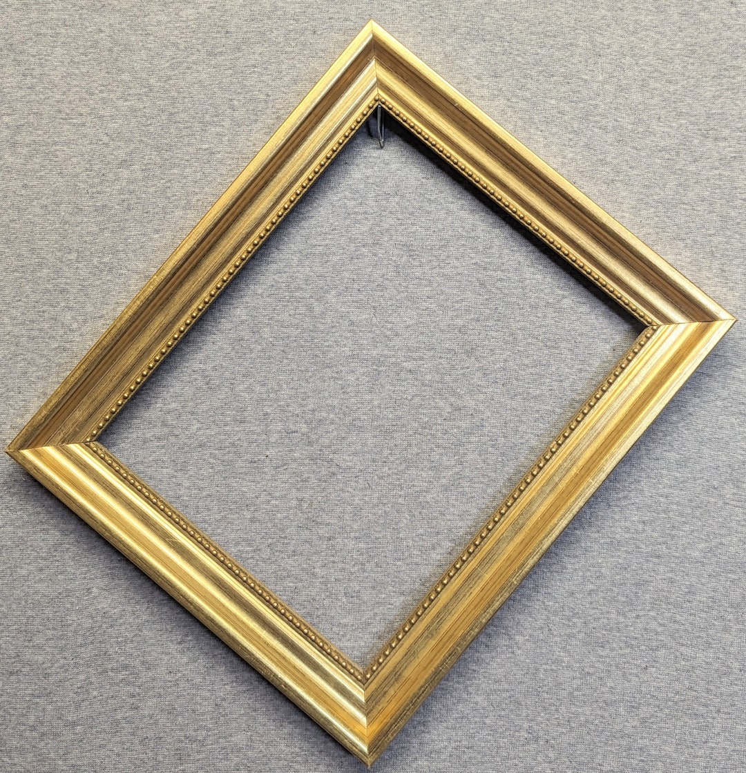 8x10 Frame Gold Simple Plain With Optional Glass and Custom Etsy
