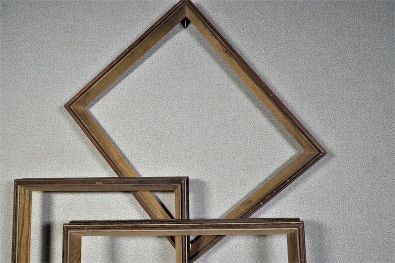 Approx 10 x 12 Frame Vintage Gold Wood Frame with Optional Glass and Custom Cut Matting