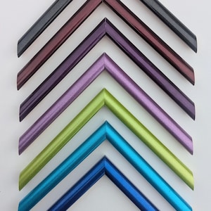 PEARLESCENT Color Frames NARROW Custom Sized Any Size up to 16x20 with Glass and Optional Custom Cut Matting up to 16x20 Only