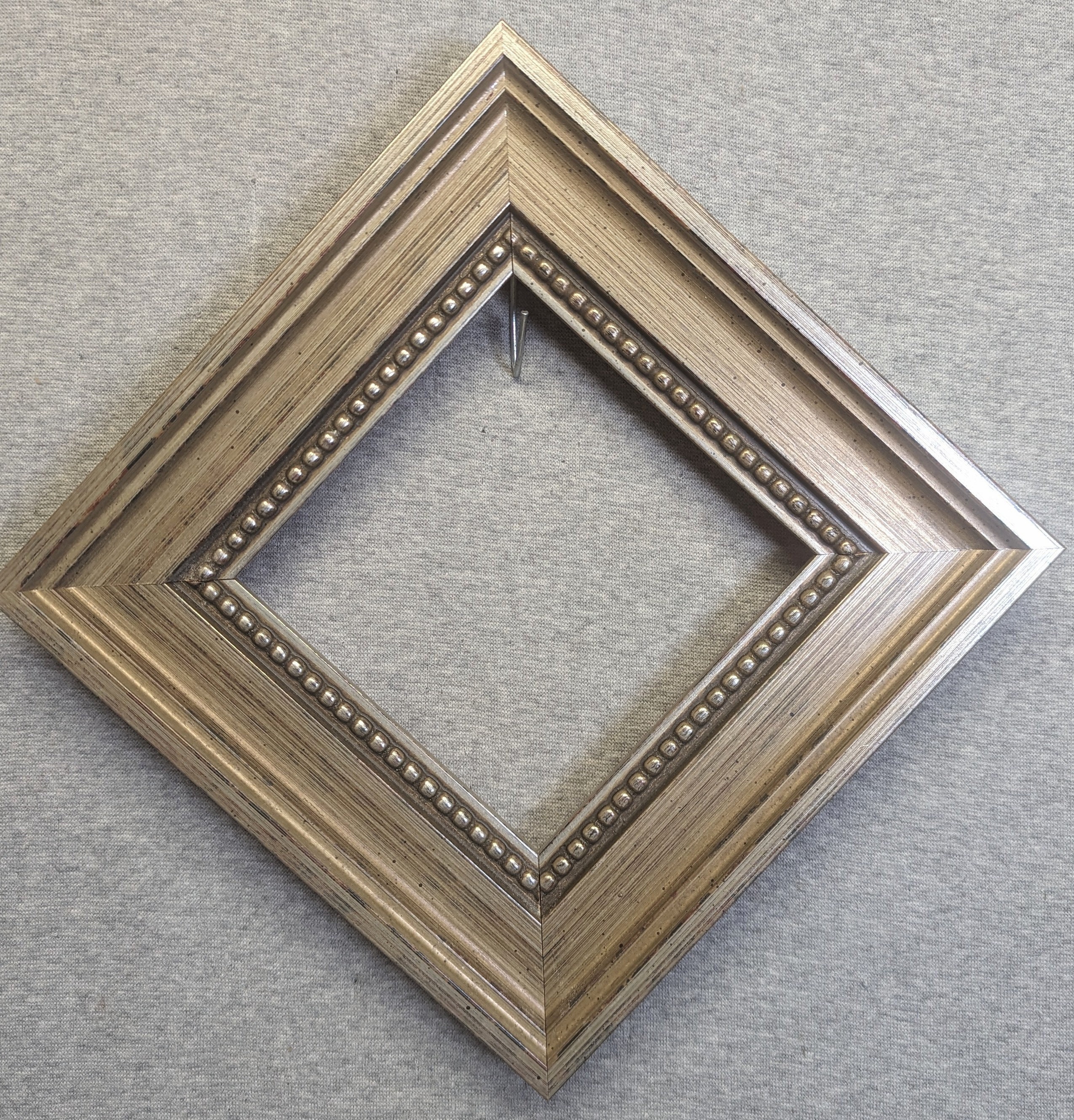 8x8 Frame Grey Tan Plain With Optional Glass and Custom Cut