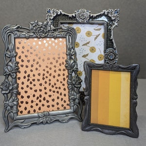 Small 1.75 X 2.5 Metallic Picture Frame - Gold, Silver, Or Rose