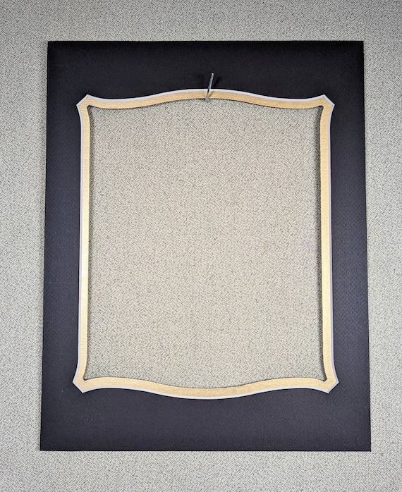 DOUBLE Picture Matting Flared with Choice of Color Custom Size Any Size