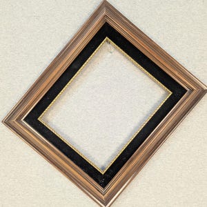 8x10 Frame Walnut with Black Velvet Liner and Gold Fillet with Optional Glass and Custom Cut Matting