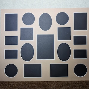PHOTO COLLAGE Single Mat Size 16x20 - 18 Openings Choice of Color