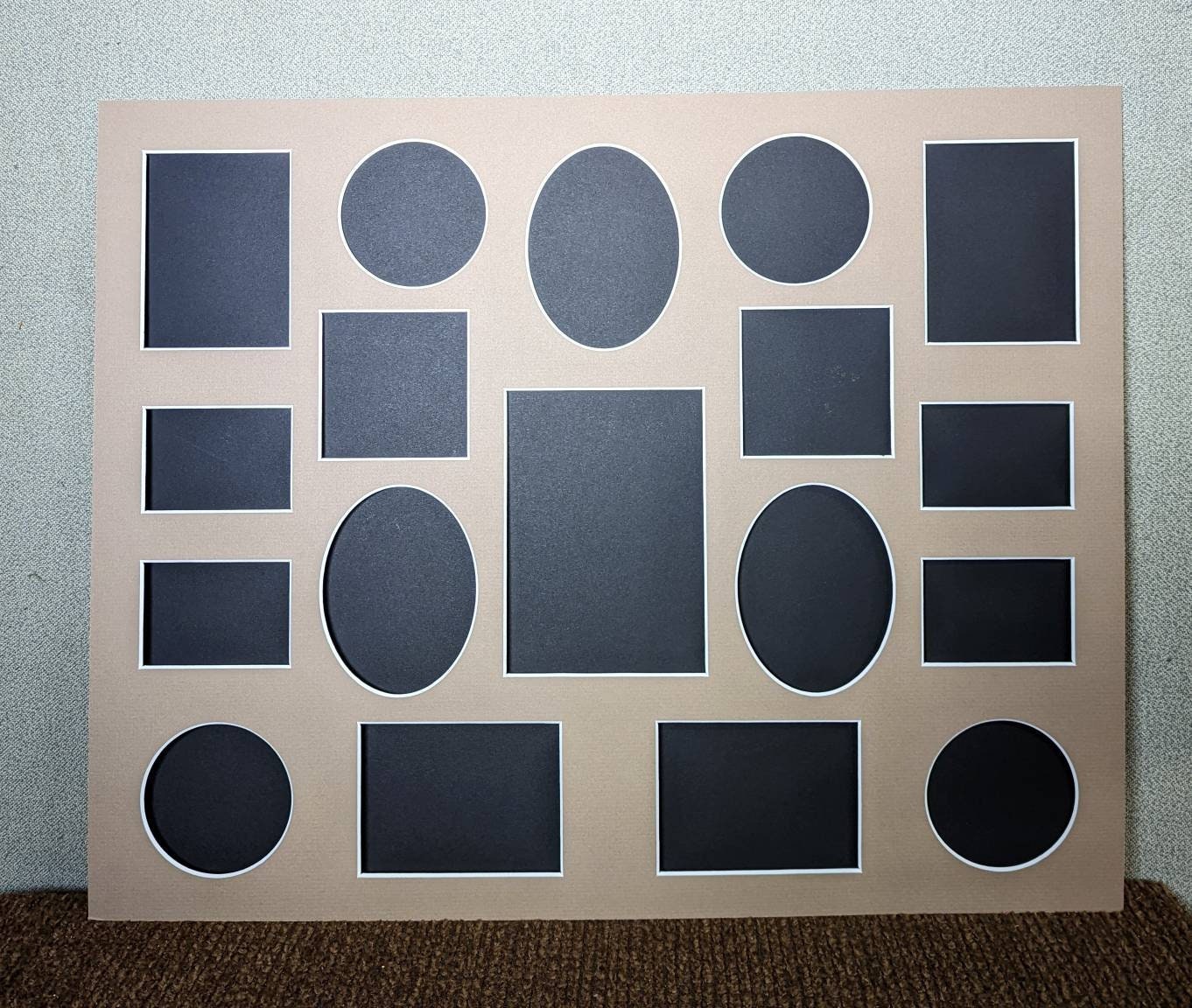 12x18 Mat for 18x24 Frame - Precut Mat Board Acid-Free Royal Blue