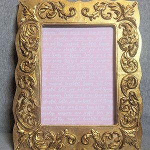 5x7 Frame Ornate Gold with Scalloped Shape with Optional Glass