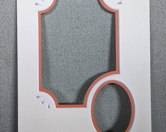 DOUBLE OPENING Photo Mat 11x14 to fit 8x10 and 3x4 -  Choice of Color