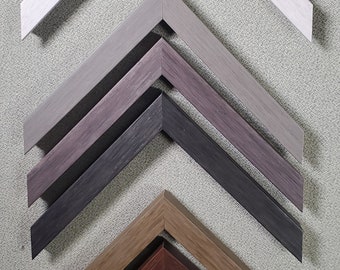 Basic Wood Color Frame Any Size up to 24x36 - CUSTOM ORDER ONLY  with Glass or Acrylic and Optional Custom Mat