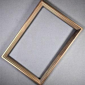 12x17 Frame (Approximate. Size) Vintage Gold Plastic with Optional Glass and Custom Cut Matting