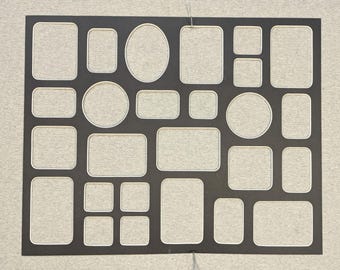 Photo Collage Single Mat 16x20 SPECIAL PRICE Black 26 Openings  ONE only