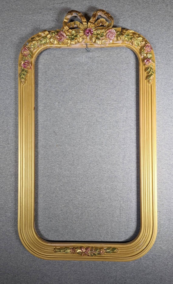 11x20 Vintage Frame Gold Rounded Corners Arched Ornate Plastic with Optional Glass and Custom Matting