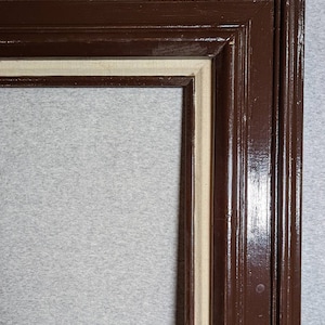 20x24 Frame Vintage Wide Dark Brown Glossy with LIner with Optional Custom Cut Matting