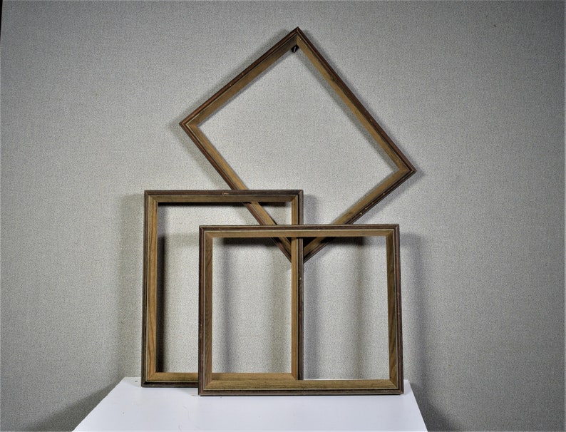 Approx 10 x 12 Frame Vintage Gold Wood Frame with Optional Glass and Custom Cut Matting