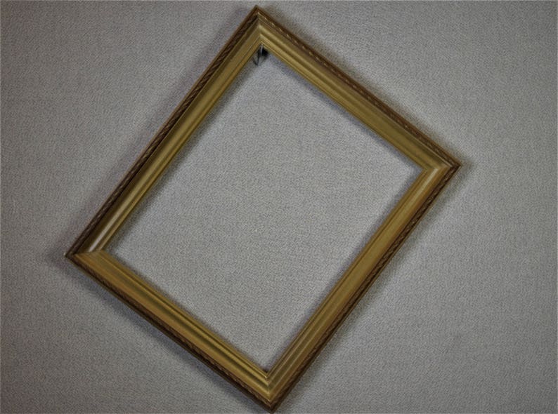 8x10 Frame Gold Narrow Ornate Style with Optional Glass and Custom Cut Matting