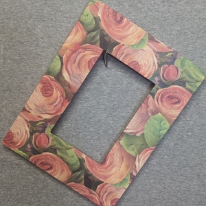 4x6 Frame (Approximate Size) Pink Roses with Optional Glass and Custom Cut Matting