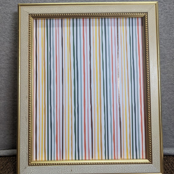 8x10 Frame Cream and Gold Simple Style with Optional Glass and Custom Cut Matting TWO AVAILABLE