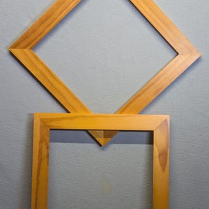 12x12 Frame Country Pine with Fruitwood Finish with Optional Glass and Custom Cut Matting