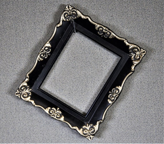 4x5 Frame Black And Gold Ornate Vintage Plastic With Optional - Black And Gold Ornate Picture Frames 4x5 Frame Black And Gold Ornate Vintage Plastic With Optional - Black And Gold Ornate Picture Frames
