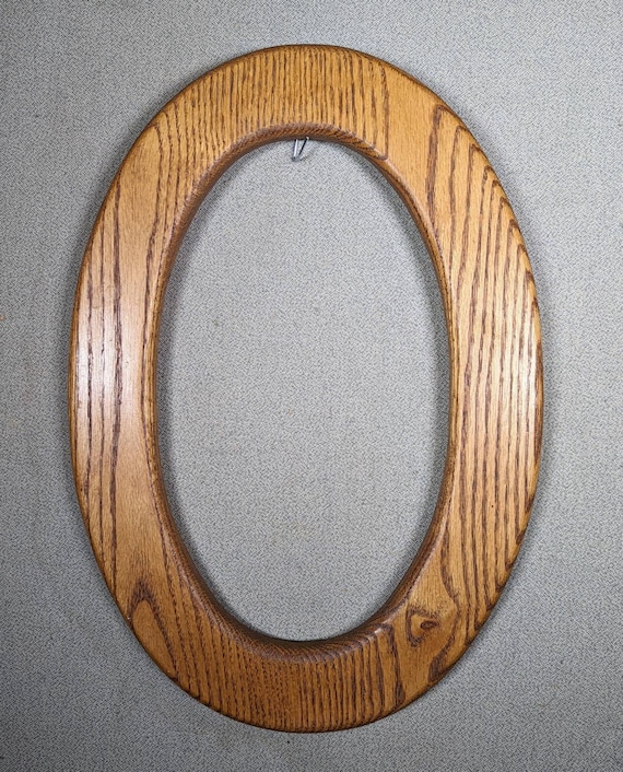 8x14 Oval Frame (approximate Size) Wide Oak With Optional Glass