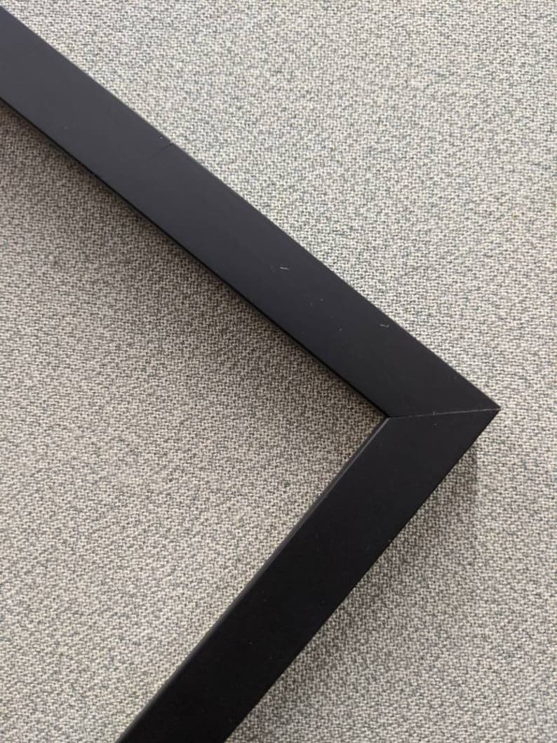 BASIC Black Wood Frame Custom Sized Any Size With Glass or Etsy