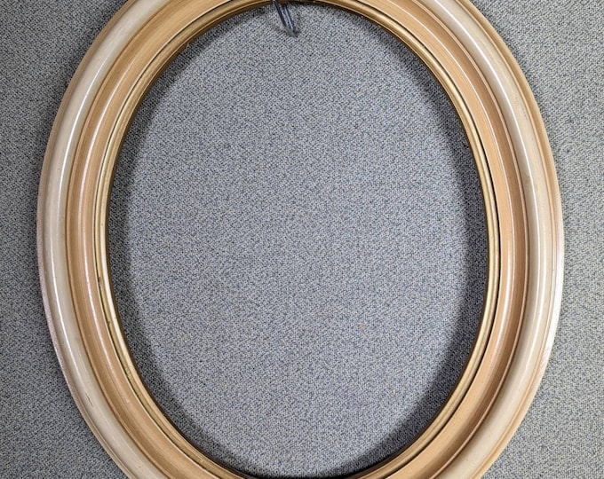 8x10 Oval Frame Vintage Peaches and Cream With Optional Glass and