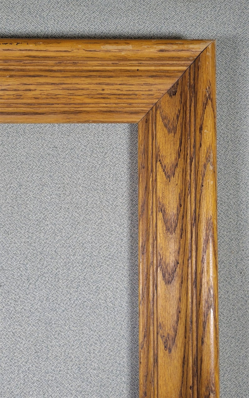 16x20 Frame Vintage Warm Oak Wide with Optional Custom Cut Etsy