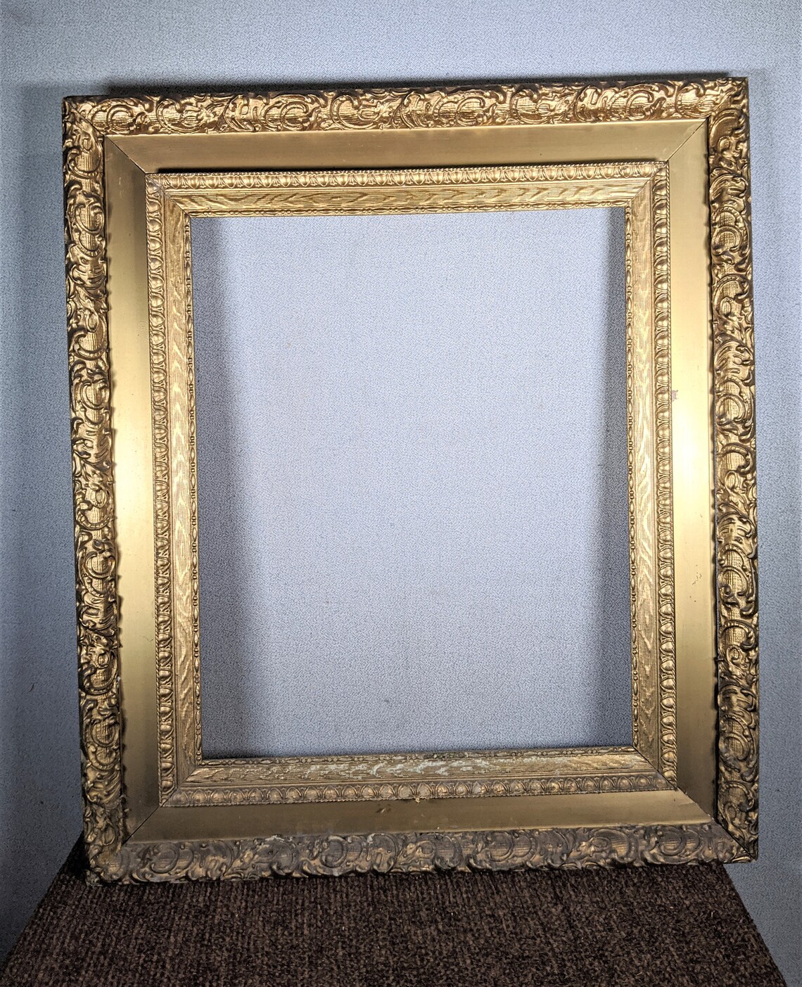 16x20 Frame Vintage Very Ornate Gold with Optional Custom Cut Etsy