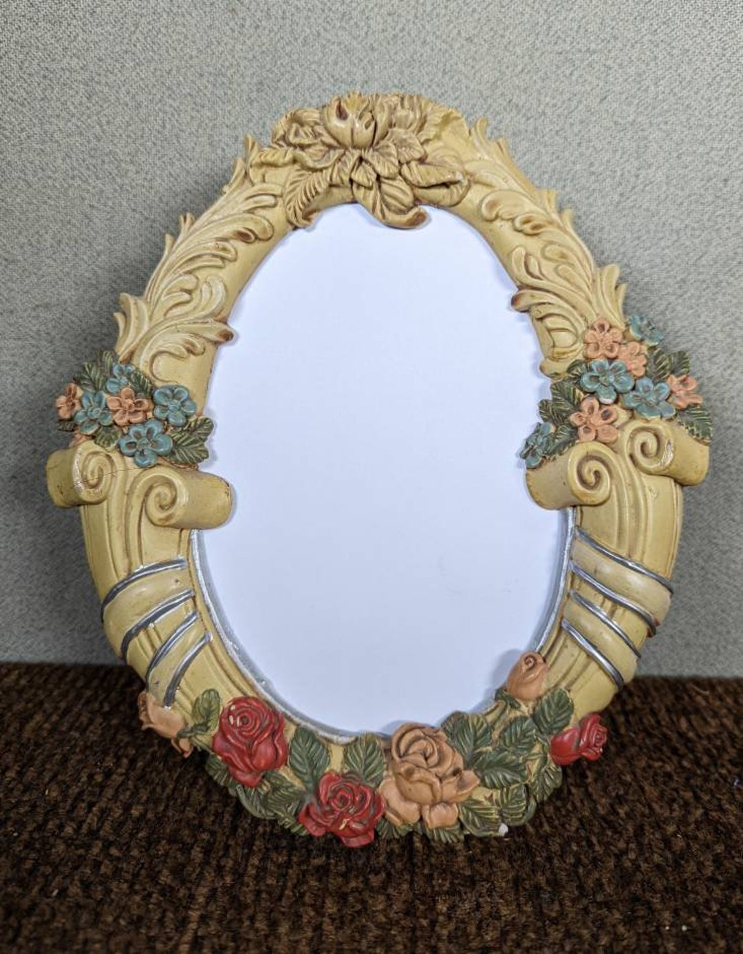 4x6 Oval Frame RUSS Frames Ornate Cream With Polystyrene Etsy