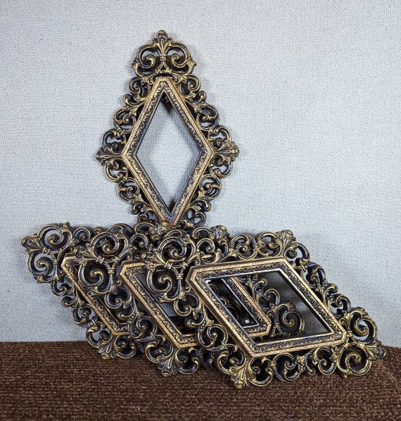 5x7 Frame approximate Size Vintage Diamond Shape Ornate Etsy
