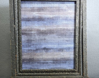 8x10 Swivel Frame Vintage Textured Grey Wood with Optional  Glass and Custom Cut Matting