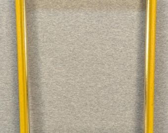 8x10 Frame Vintage Yellow with Gold with Optional Glass and Custom Cut Matting