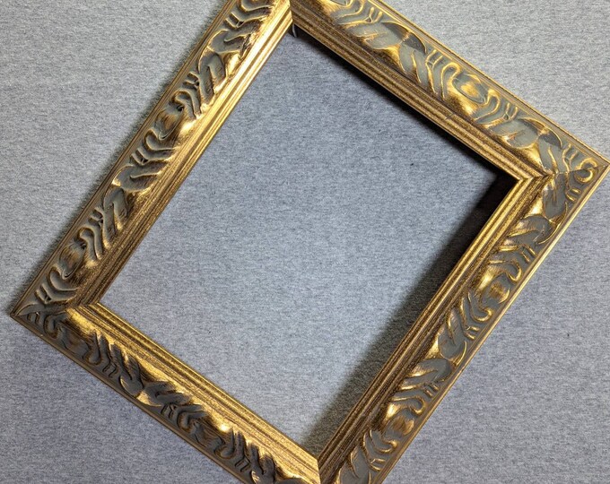 8x10 Frame Gold Ornate With Optional Glass and Custom Cut Etsy