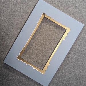 DOUBLE Picture Matting Scalloped Corners with Choice of Color Custom Size Any Size