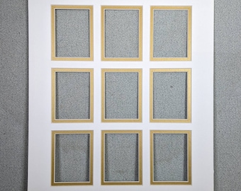 MULTI OPENING MAT Double 14x18 to Fit 3x4 Photo Size 9 Openings Choice of Colors